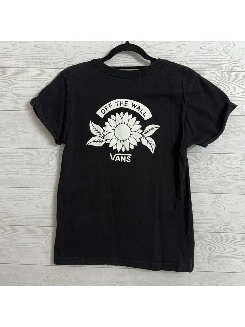 Vans Women’s Black Short Sleeve “Off the Wall” Tee Shirt. Size M - Picture 3 of 4